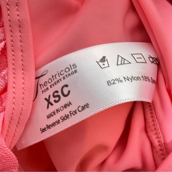 Theatricals Dance Pink Lace tutu Off-Shoulder Child Performance Outfit XSC NWT - Picture 12 of 12